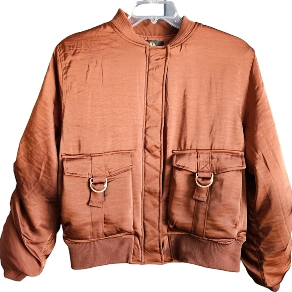House of Harlow 1960 Rust Bomber Jacket Sz Large